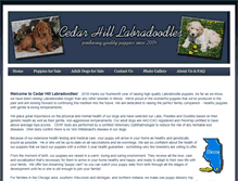 Tablet Screenshot of cedarhilllabradoodles.com